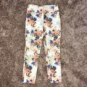 Pull-On Floral Pants